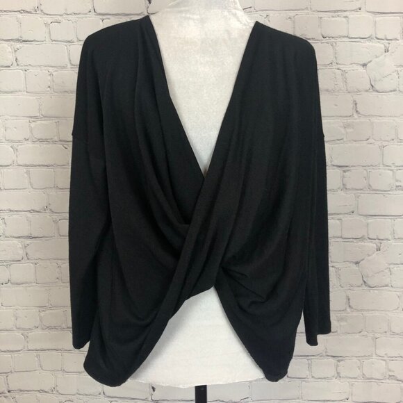 Clara Sunwoo Black Twist Front Sweater Size S - Picture 1 of 7